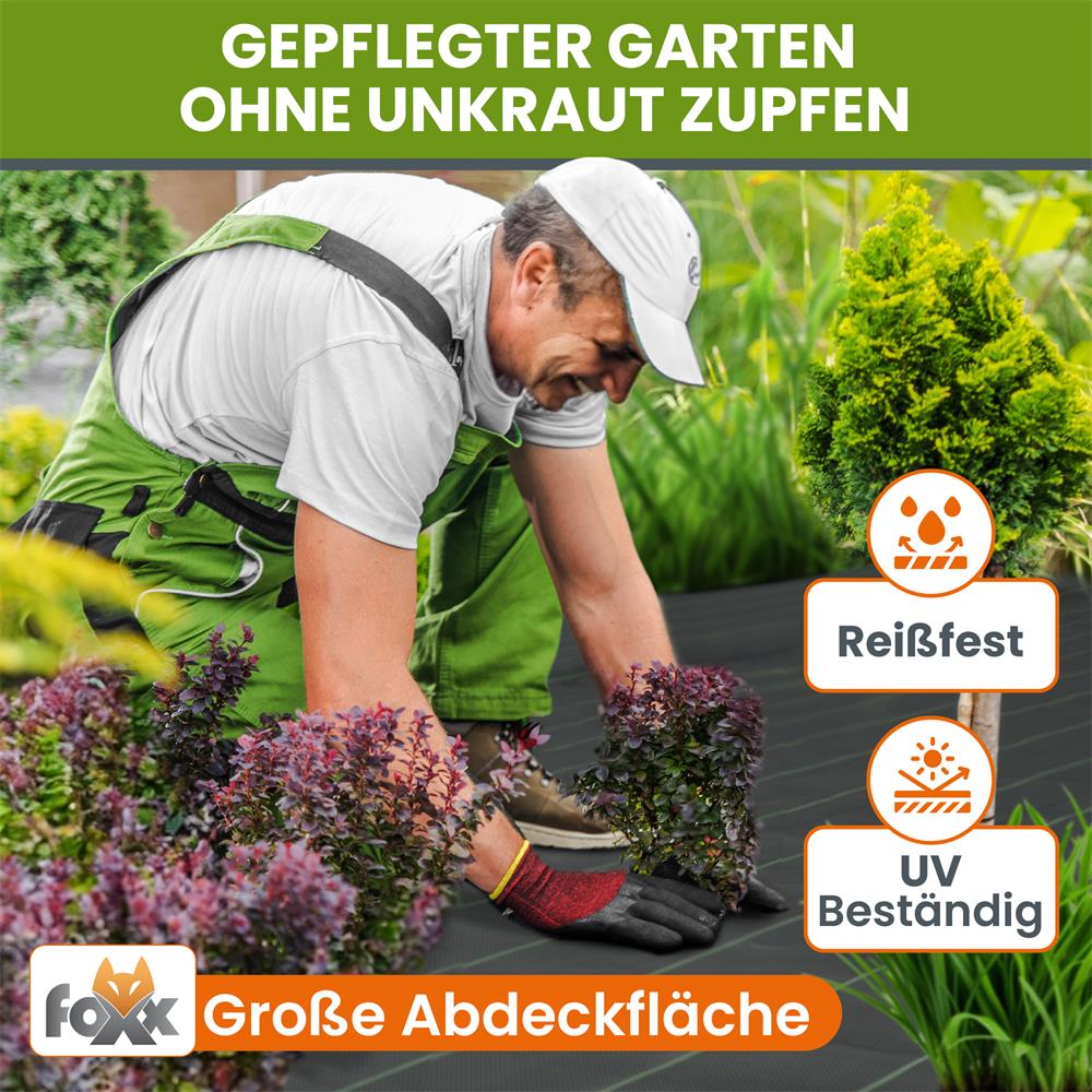Bild 6 Unkrautvlies 2x10 m 90g/m² Reißfestes Gartenvlies gegen Unkraut Unkrautfolie